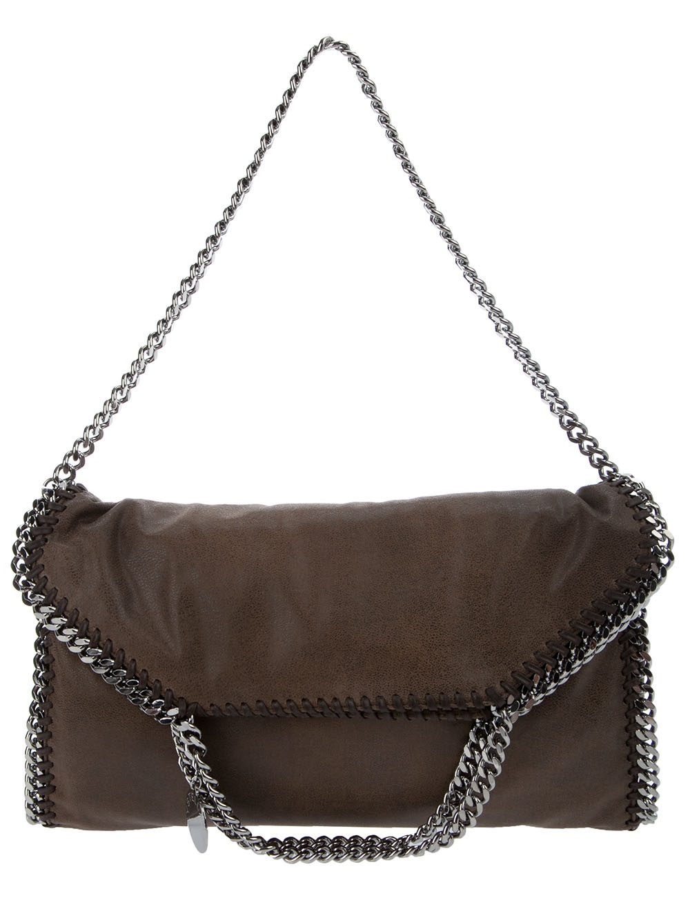 Stella Mccartney Chain Detail Bag in Brown | Lyst