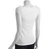 Three Dots White Cotton Overlapping Vneck Tshirt in White - Lyst