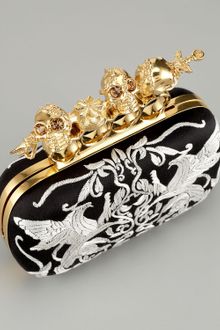 Alexander McQueen Embroidered Knuckle-duster Clutch - Lyst