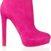 Alexander Mcqueen Suede Ankle Boots in Pink - Lyst
