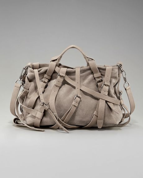 Alexander Wang Kirsten Buckled Satchel in Beige (khaki) - Lyst