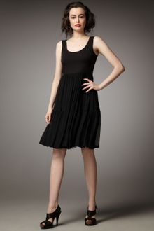 DKNY Sleeveless Tiered Dress - Lyst