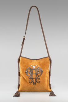 Emilio Pucci Suede Logo Flat Crossbody Bag - Lyst