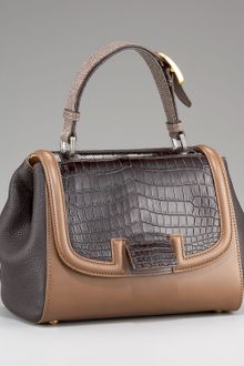 Fendi Silvana Croc & Stingray Bag - Lyst