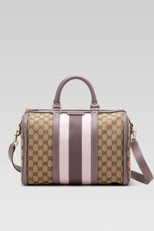 Gucci Vintage Web Medium Boston Bag - Lyst
