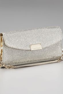 Jimmy Choo Glittered Flap Clutch - Lyst