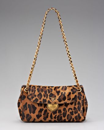  Cavallino Leopard-print Hair Calf Chain Bag 