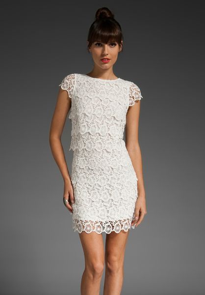 See By Chloé Tiered Lace Dress in White - Lyst