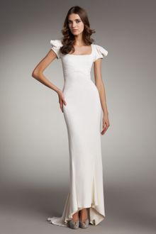 Zac Posen Cap-sleeve Mermaid Gown - Lyst
