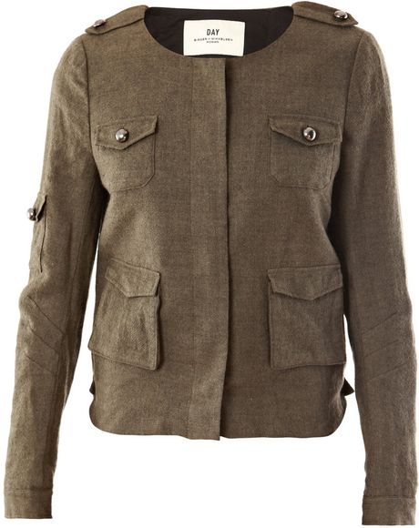 Day Birger Et Mikkelsen Crease Jacket in Khaki - Lyst