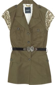 Gryphon Sequin-embellished Cotton-twill Vest - Lyst