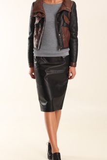 Tibi Shearling Biker Jacket - Lyst