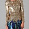 Matthew Williamson Liquid Sequin Dress in Gold - Lyst
