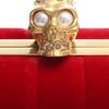 Alexander Mcqueen Velvet Britain Clutch in Red - Lyst