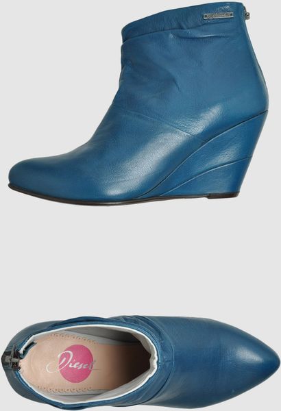 Diesel Ankle Boots in Blue (slate) - Lyst
