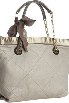 Lanvin Grey Quilted Brushed Lambskin Amalia Tote - Lyst