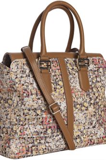 Fendi Yellow Floral Zucchino Top Handle Bag - Lyst