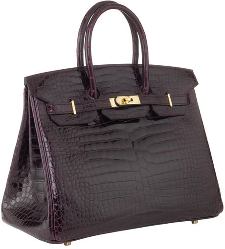 Hermes 35cm Birkin Prune Crocodile With Ghw in Purple (prune) - Lyst