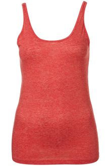 Topshop True Red Basic Scoop Vest - Lyst