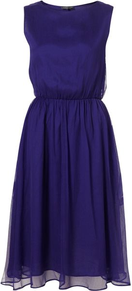 Topshop Purple Sleeveless Midi Dress in Purple - Lyst