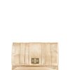 Anya Hindmarch Gold Roslyn Lamé Clutch in Gold - Lyst
