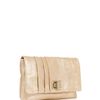 Anya Hindmarch Gold Roslyn Lamé Clutch in Gold - Lyst