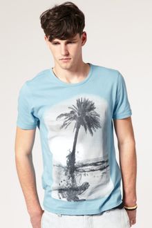 ASOS Collection Asos Inky Palm Crew Neck T-shirt - Lyst