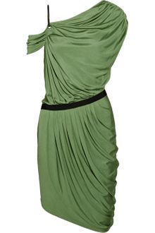 Catherine Malandrino Asymmetric Ruched Silk-jersey Dress - Lyst