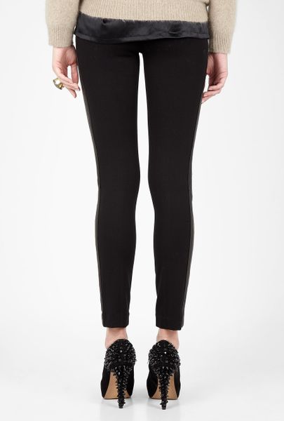 Dkny Leather Patch Leggings