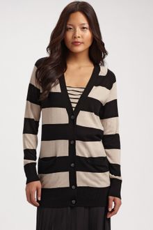 DKNY Silk Cashmere Cardigan - Lyst
