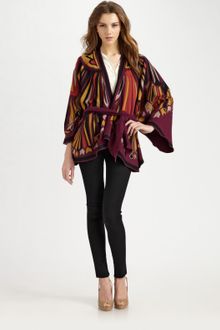 Emilio Pucci Wild Winter Short Poncho - Lyst