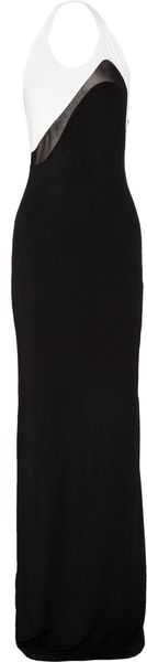 Jonathan Saunders Mesh-detailed Jersey Maxi Dress - Lyst