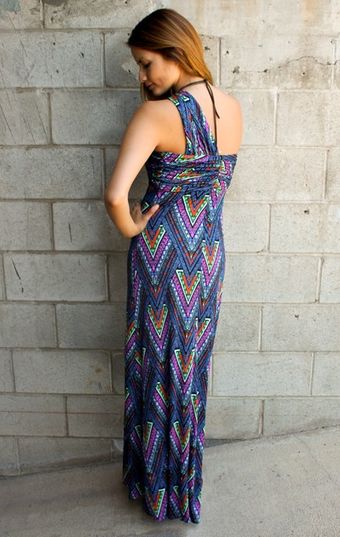 Mara Hoffman Twist Front Maxi Dress - Lyst