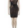 Marchesa Lace Cocktail Dress in Black - Lyst