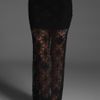 Nightcap Clothing Back Slit Lace Maxi Skirt in Black - Lyst