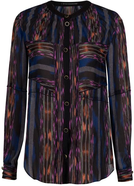 Proenza Schouler Navajo Pleat Yolk Blouse in Purple - Lyst
