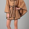 Rachel Zoe Ali Wrap Collar Cape in Brown (tan) - Lyst