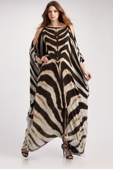 Roberto Cavalli Animal Print Silk Gown - Lyst