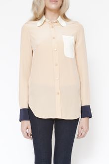 See By Chloé Color Block Blouse - Lyst