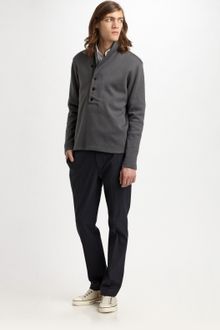Theory Shawl-collar Sweatshirt - Lyst