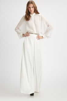 Yves Saint Laurent Wide-leg Pants - Lyst
