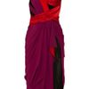 Zac Posen Asymmetric Draped Silkblend Dress in Purple (red) - Lyst