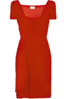 Zac Posen Chiffon-back Stretch-silk Dress - Lyst