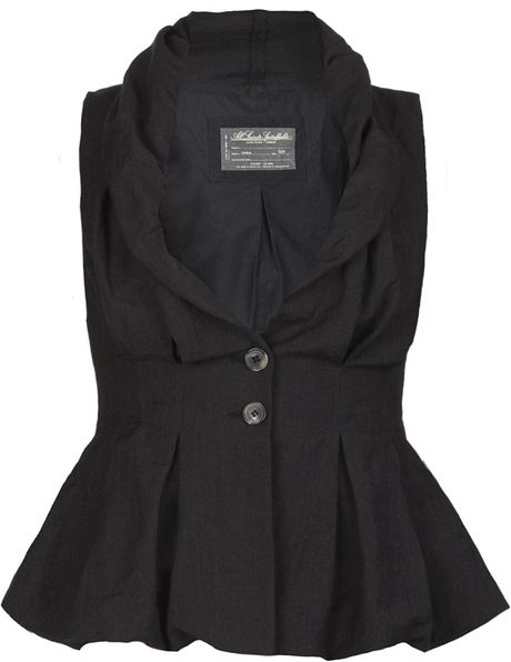 Allsaints Shantara Waistcoat in Gray (charcoal) - Lyst