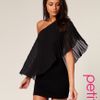 Asos Collection Asos Petite Pleated One Shoulder Bodycon Dress in Black - Lyst