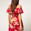 Asos Collection Asos Floral Print Off The Shoulder Beach Dress in Floral (floralprint) - Lyst