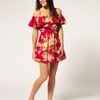 Asos Collection Asos Floral Print Off The Shoulder Beach Dress in Floral (floralprint) - Lyst