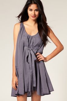 ASOS Collection Asos Cotton Summer Dress with Front Tie - Lyst