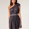 Asos Collection Asos Pleated Dress with Oneshoulder in Gray (grey) - Lyst