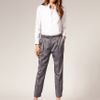 Asos Collection Asos Tailored Low Slung Mans Peg Leg Trouser in Gray (shinygrey) - Lyst